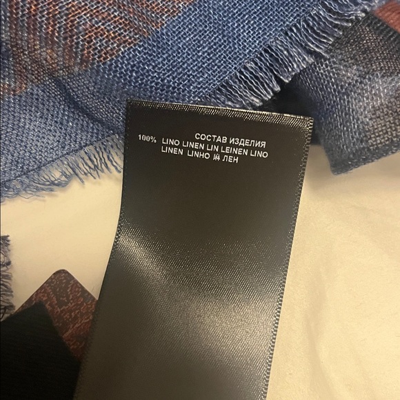 Etro Blue and Red Patterned Scarf - Picture 4 of 4